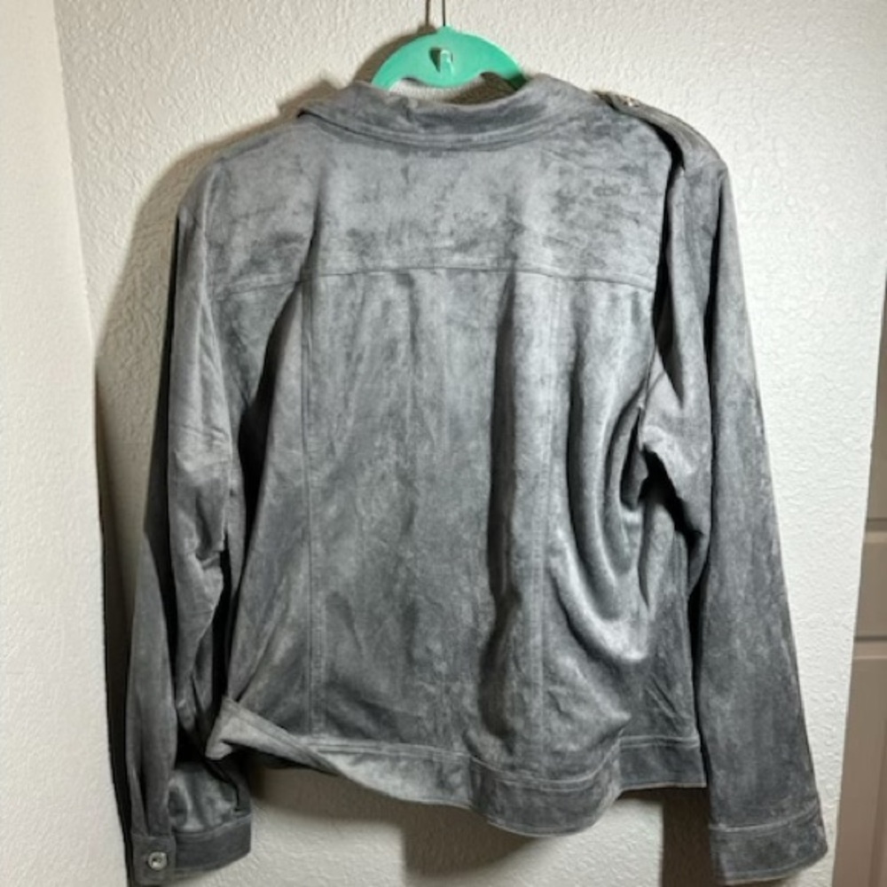 Joan Rivers Gray Jean Jacket - Picture 2 of 3